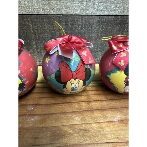 Vintage 1998 Enesco Disney Christmas Ornament Mickey Mouse Minnie Set Of 4 - Picture 3 of 8